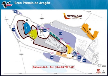 Moto GP Aragon <br/> mapa circuito Alcañiz